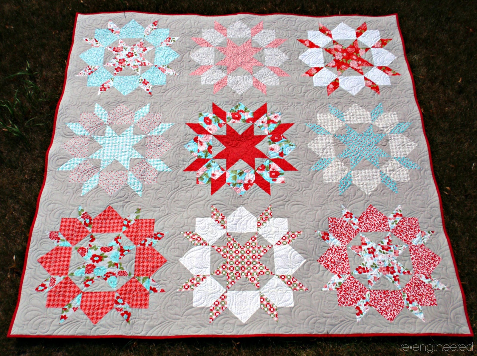 re•engineered vintage modern swoon quilt finished
