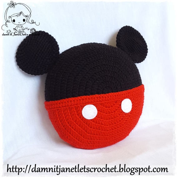 damn it let's crochet! Mickey Mouse Earflap Beanie (teen