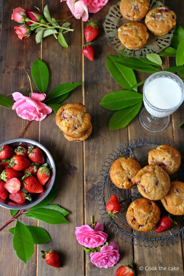 Muffins de fresas y chocolate blanco Cocina