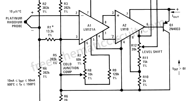 shared wiring: Transmitter Precision Thermocouple Amplifier Circuit