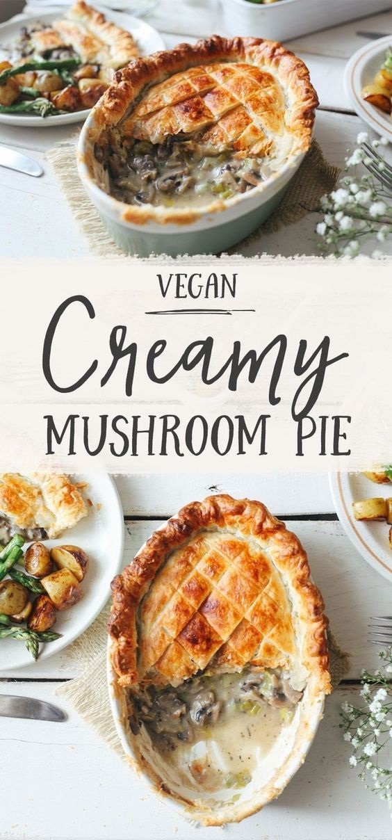 Creamy Leek & Mushroom Pie (Vegan)