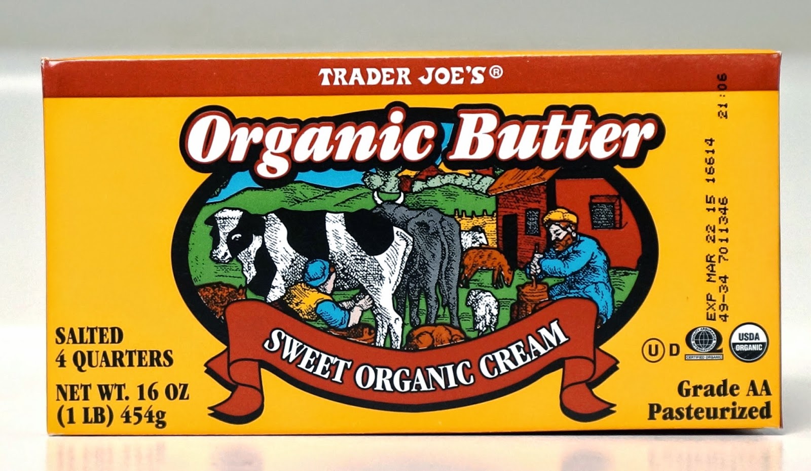 Image result for trader joe's unsalted organic butter