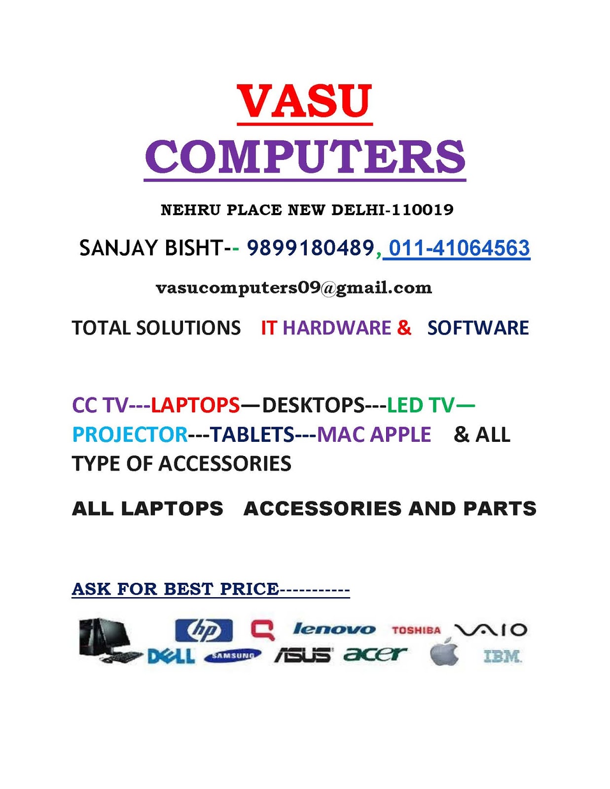 laptop dealer computer dealer 9899180489