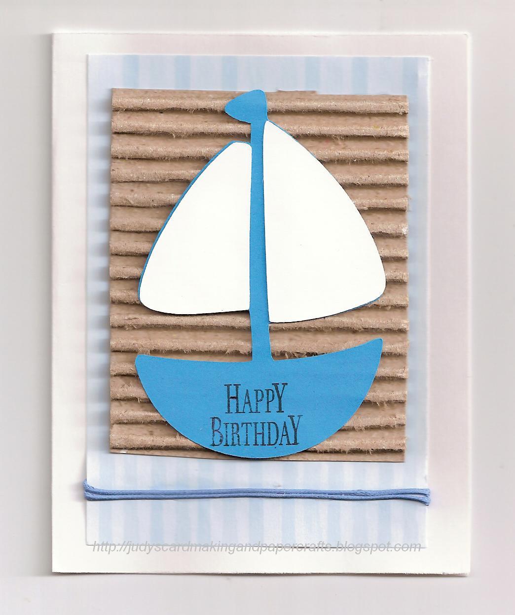 Judy's Handmade Creations Sailboat Card!
