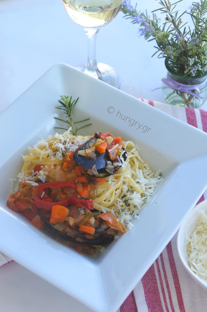 Linguine with Mussels & Fresh Vegetables