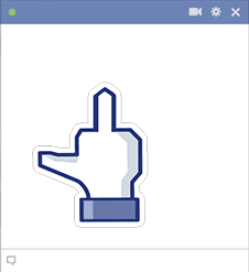 Middle Finger Facebook Sticker