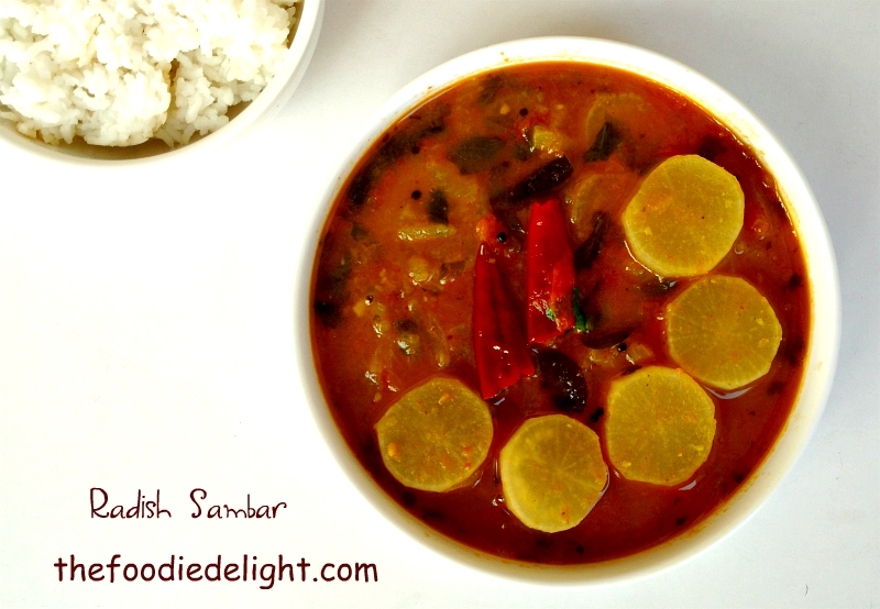 Radish Sambar Recipe South Indian Mullangi Sambar Recipe The Foodie