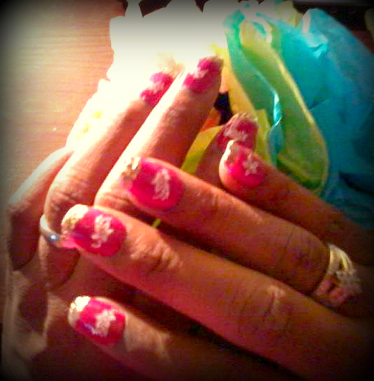 Being creative with fake fingernails