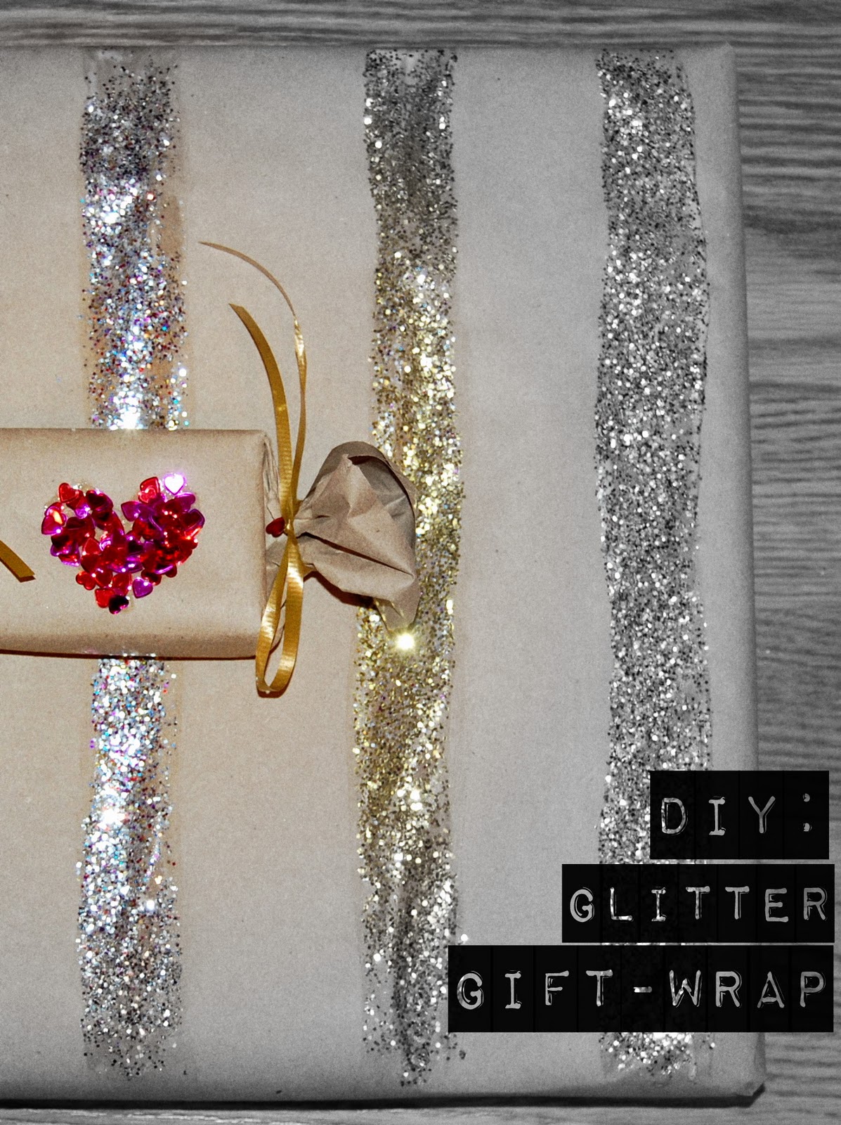 habibi DIY//GLITTER GIFTWRAP