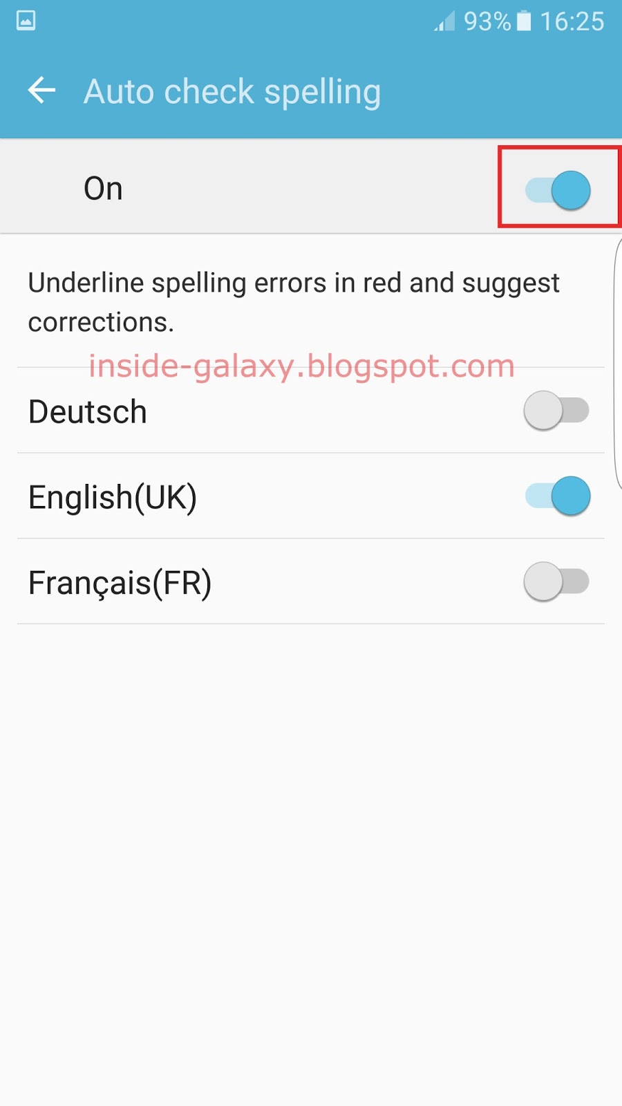 Inside Galaxy Samsung Galaxy S7 Edge How to Enable and Use Auto Check Spelling Feature in