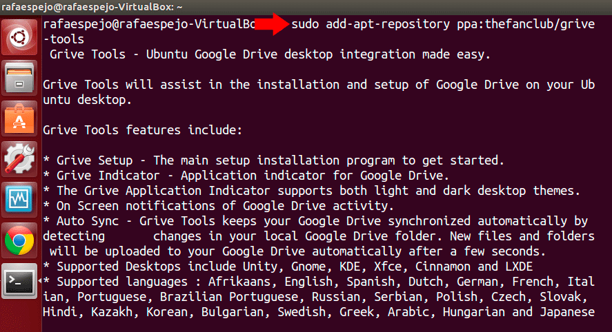 pasos para instalar google drive en ubuntu 14.04 1