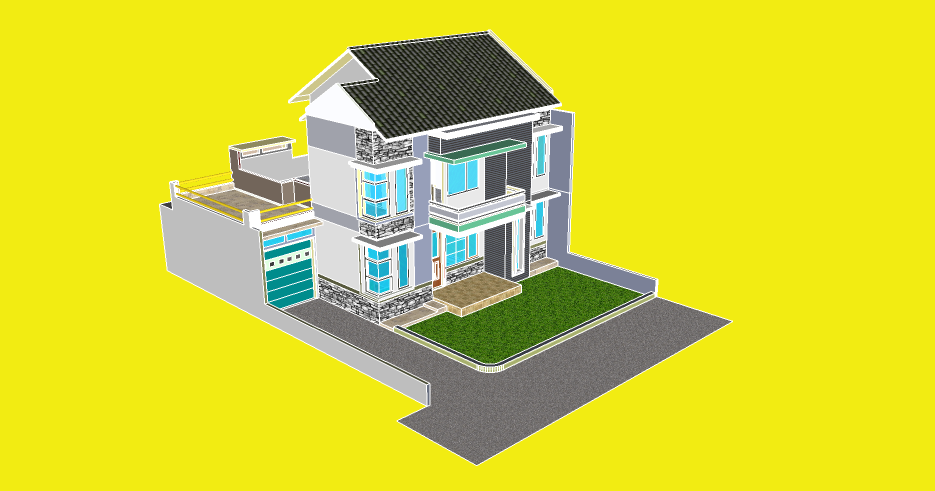 Download Desain Rumah  2 Lantai Autocad download gambar 