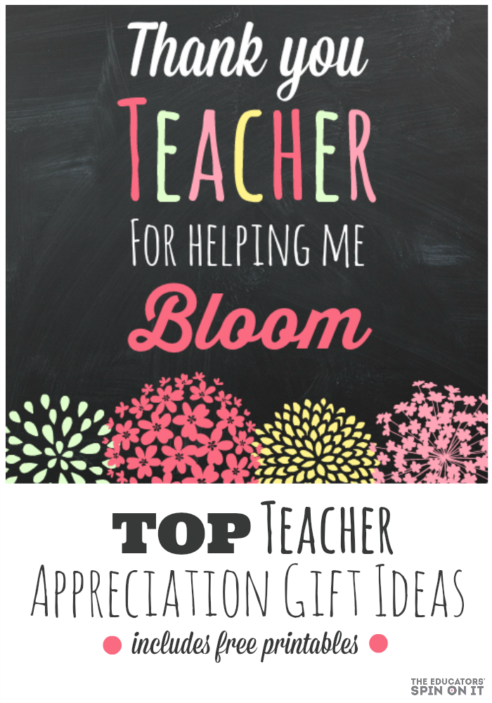 the educators' spin on it teacher gift idea and printable