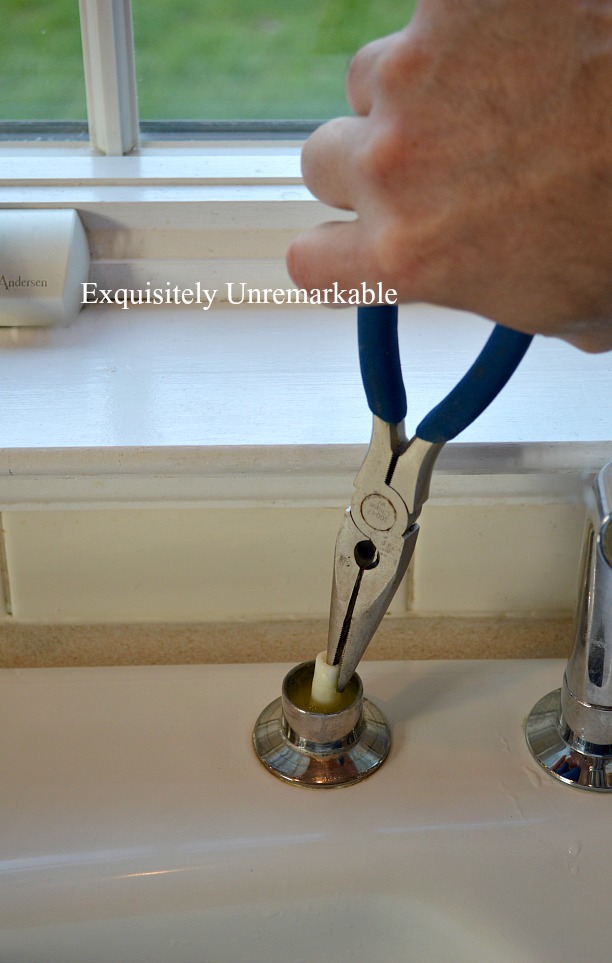 Remove An Old Soap Dispenser With Pliers
