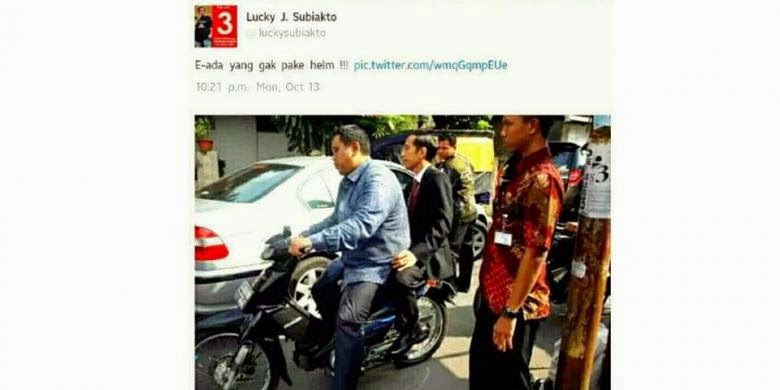 Foto Jokowi Naik Motor Bikin Heboh Media Sosial