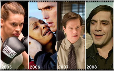 Vencedores do Oscar de Melhor Filme: anos 2005, 2006, 2007 e 2008