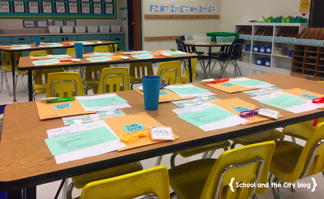 Open House / Meet the Teacher setup for 3rd grade (school and the city blog)