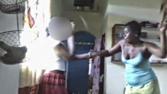 Pics: Mother brutally thrashes daughter for posting semi 