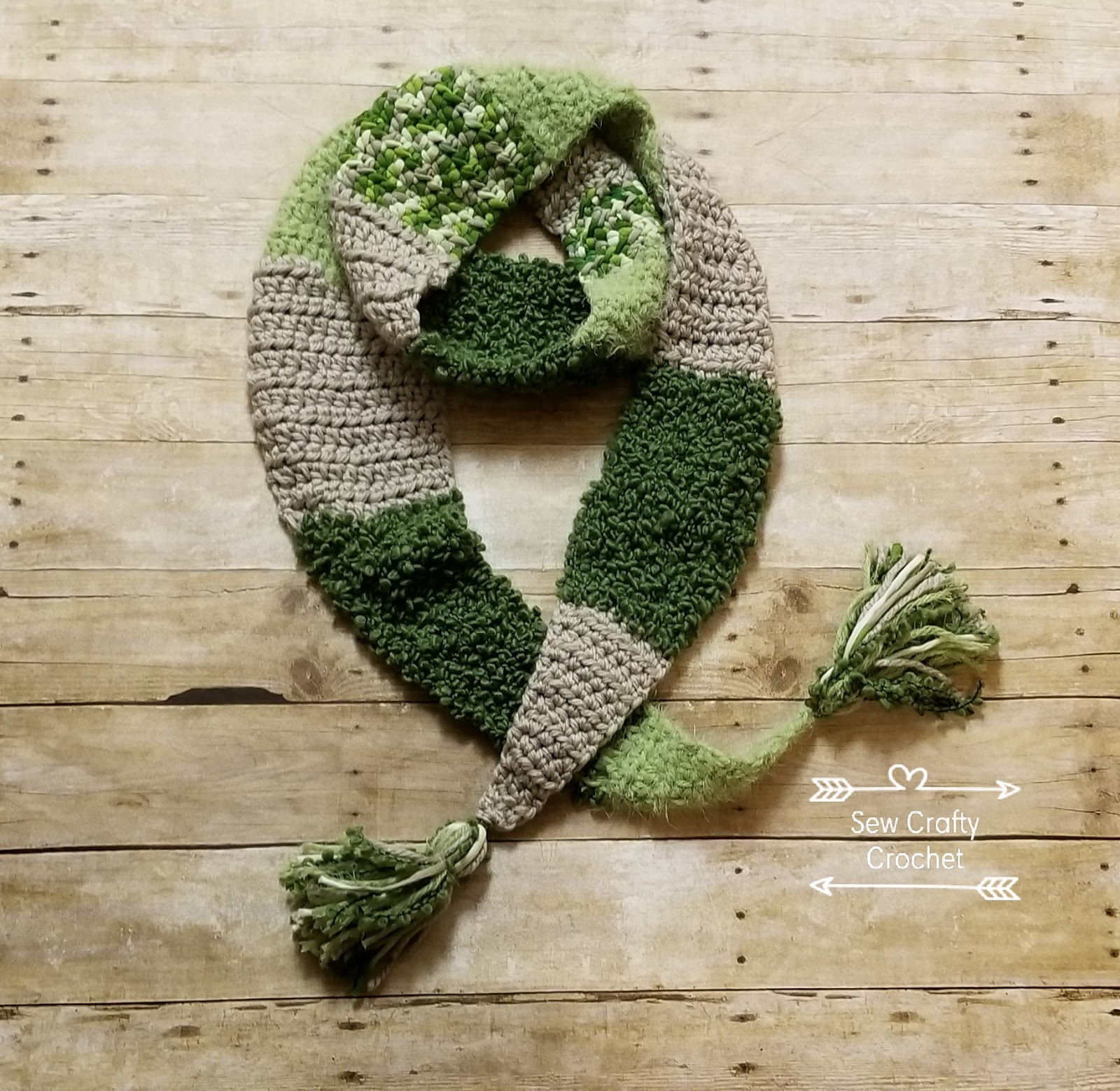 MultiTextured Crochet Scarf Sew Crafty Crochet