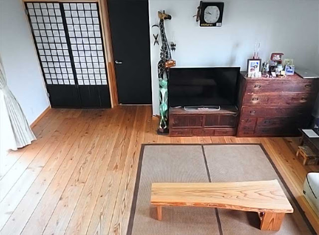 Traditional Japanese Living Room with tatami