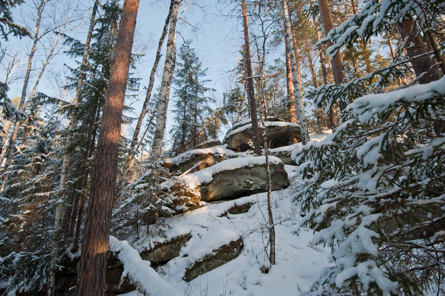 Шумихинские скалы зимой