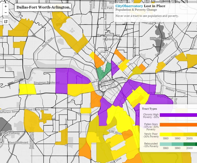 Larry James' Urban Daily Dallas, Texas Poverty "snap shot"