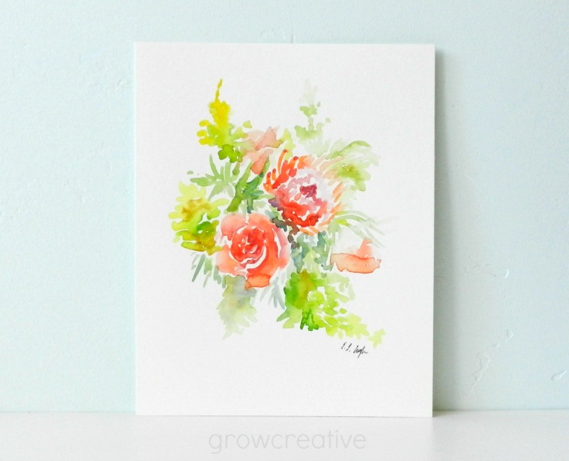 Watercolor Flowers by Elise Engh: Grow Creative