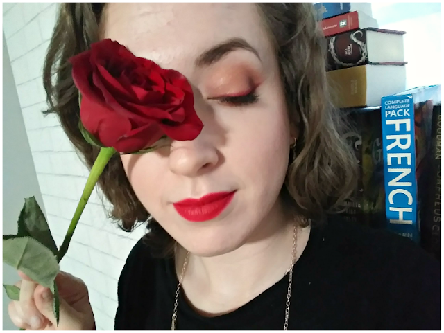 My Valentine's Day Makeup: Glowy Skin, Sparkly Red Liner & Matte Red Lips
