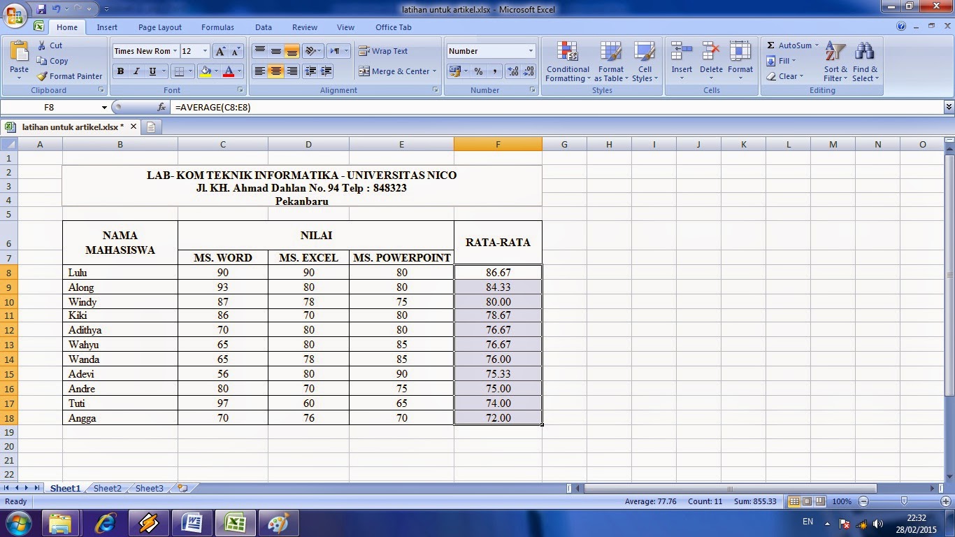 cara, mengurutkan, data, di, microsoft, excel, belajar