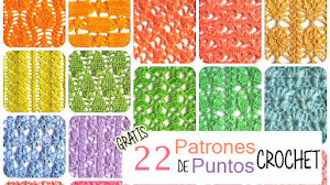 22 Patrones de Puntos Crochet Calados / Gratis