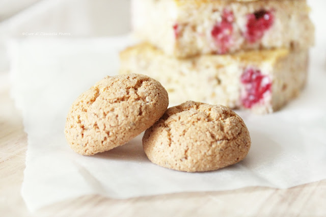 cheesecake ricotta amaretti e lamponi