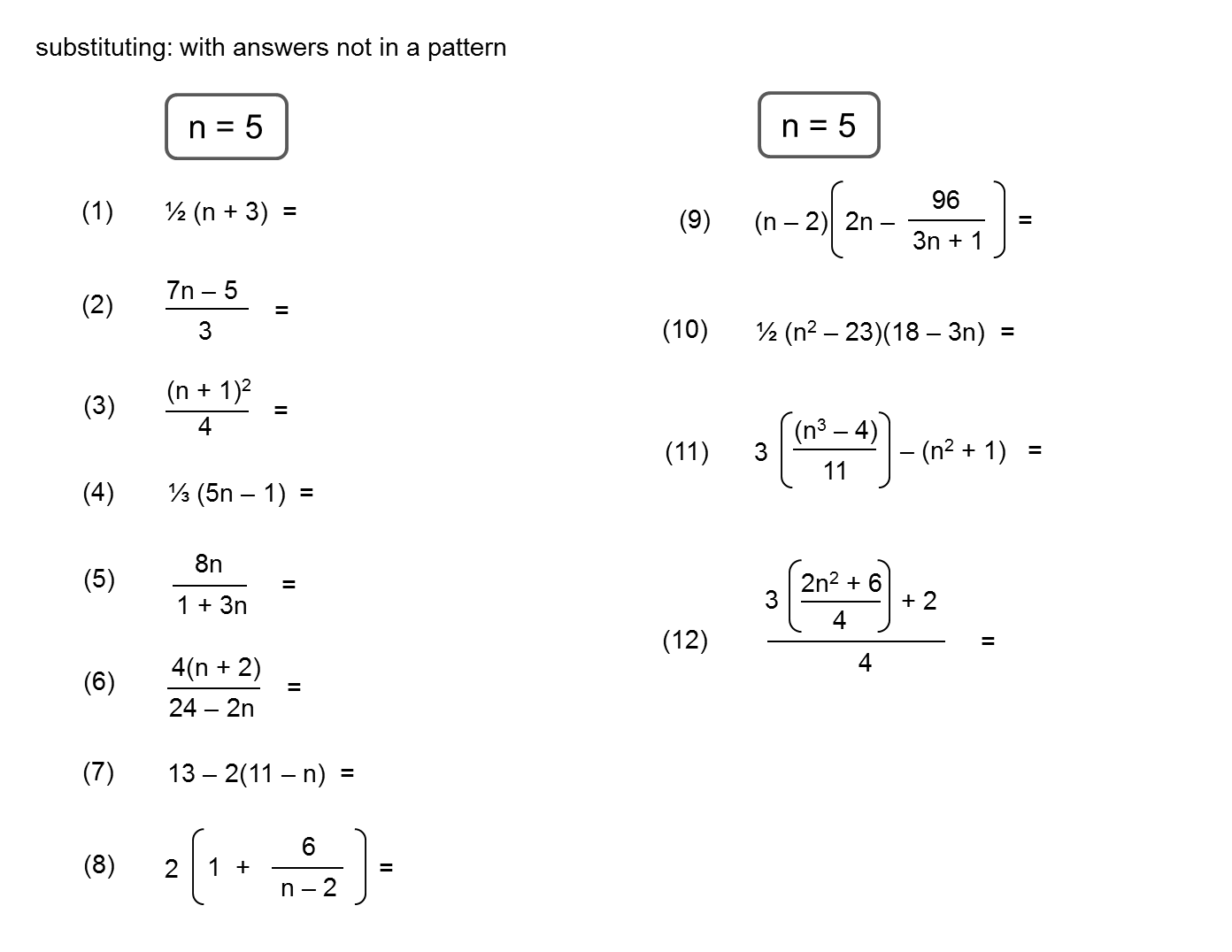 MEDIAN Don Steward mathematics teaching: pattern answers
