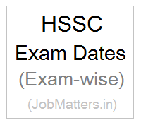 image : HSSC Exam Dates 2017 : Latest Exam Schedule @ JobMatters