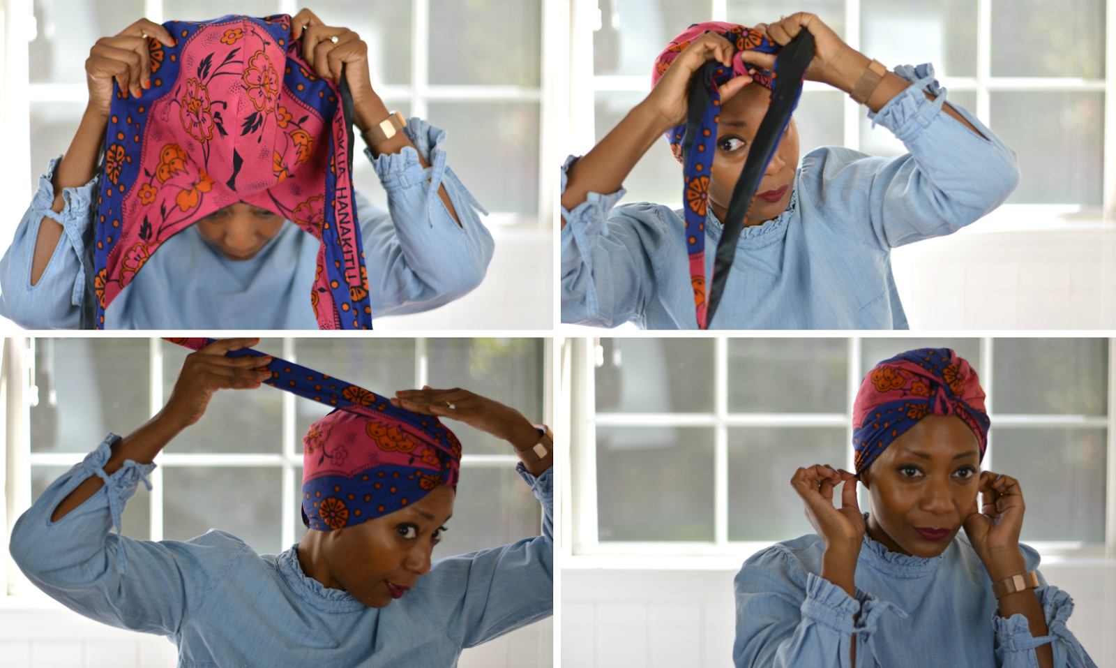 how to tie a fabric turban