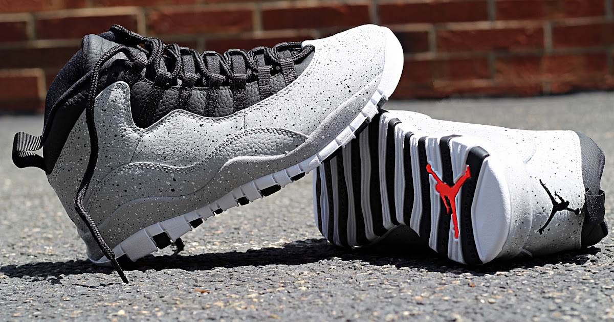 jordan retro 10 cement men's shoe