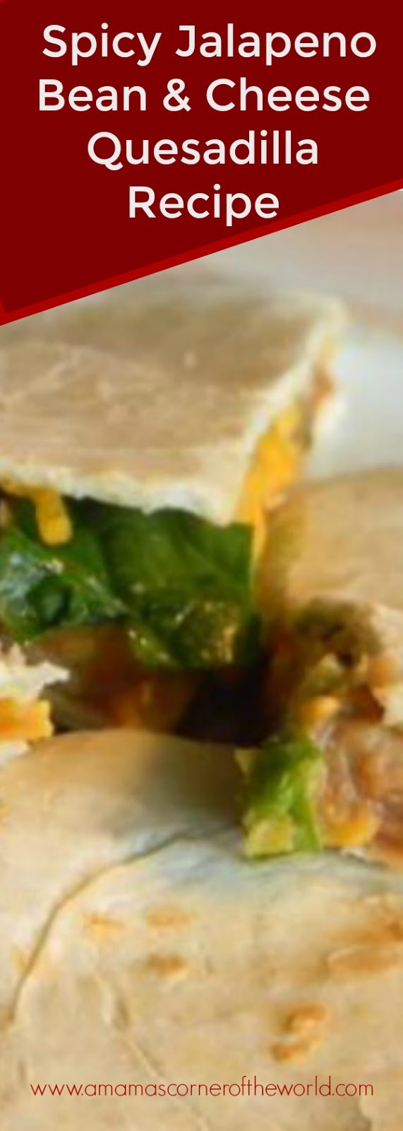 Quick Lunch Recipe Simple Spicy Jalapeno Bean and Cheese Quesadillas