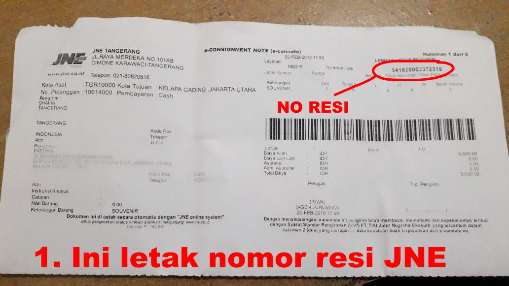 Jne cek resi pengiriman jnt kiriman memantau 72+ Gaya Terbaru Resi Jne, Roll Banner