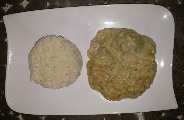 Poulet à la crème de fleurette et riz