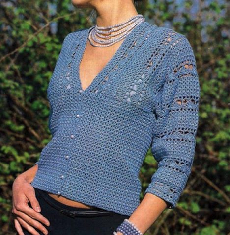 Tina's handicraft : blouses crochet - free pattern