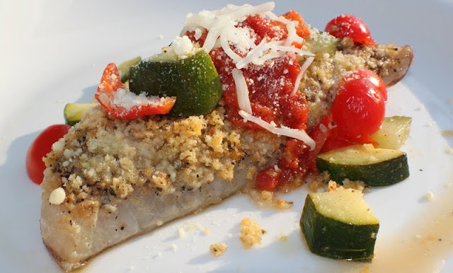 Italian Stuffed Fish Parmesan with Zucchini Salsa | What's Cookin