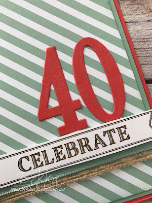Happy 40th Birthday Card made with Stampin' Up! UK Supplies which you can get here
