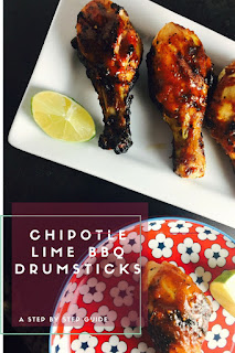 Chipotle Lime BBQ Drumsticks - A 5 ingredient dish that is soooo easy to make. Perfect for the 4th of July or your next outdoor bash. Quick enough for a weeknight meal! Slice of Southern