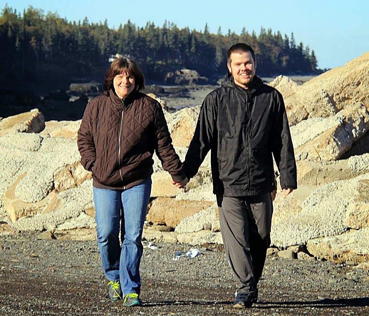 Conor and Mom at Hall's Harbour Nova Scotia