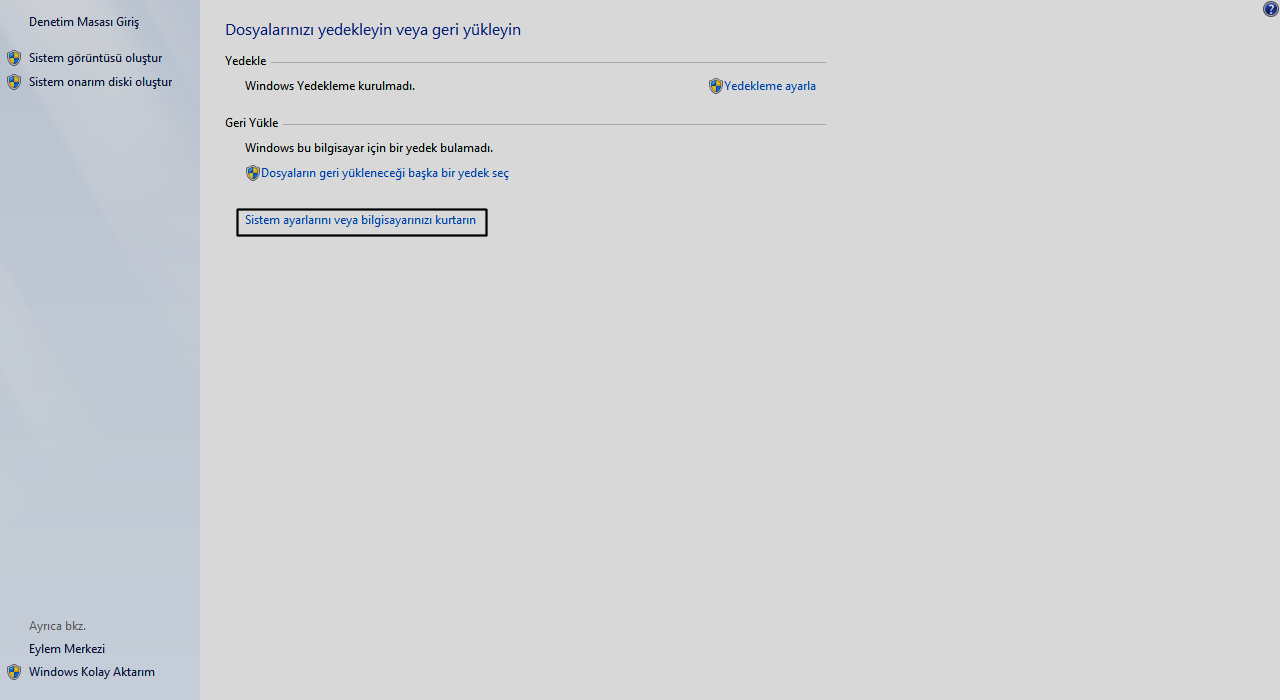 Sistem Geri Yükleme Nasıl Yapılır? | BİLTEKSA