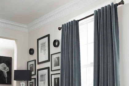floor length curtains grey