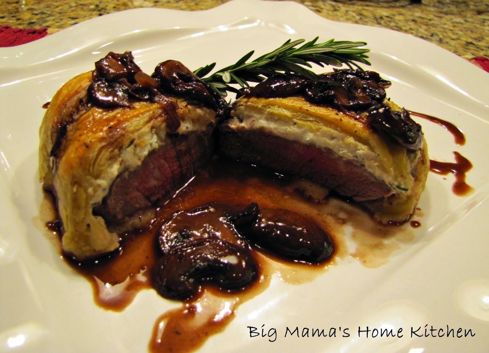 Big Mamas Home Kitchen: Deconstructed Individual Surprise Beef Wellingtons