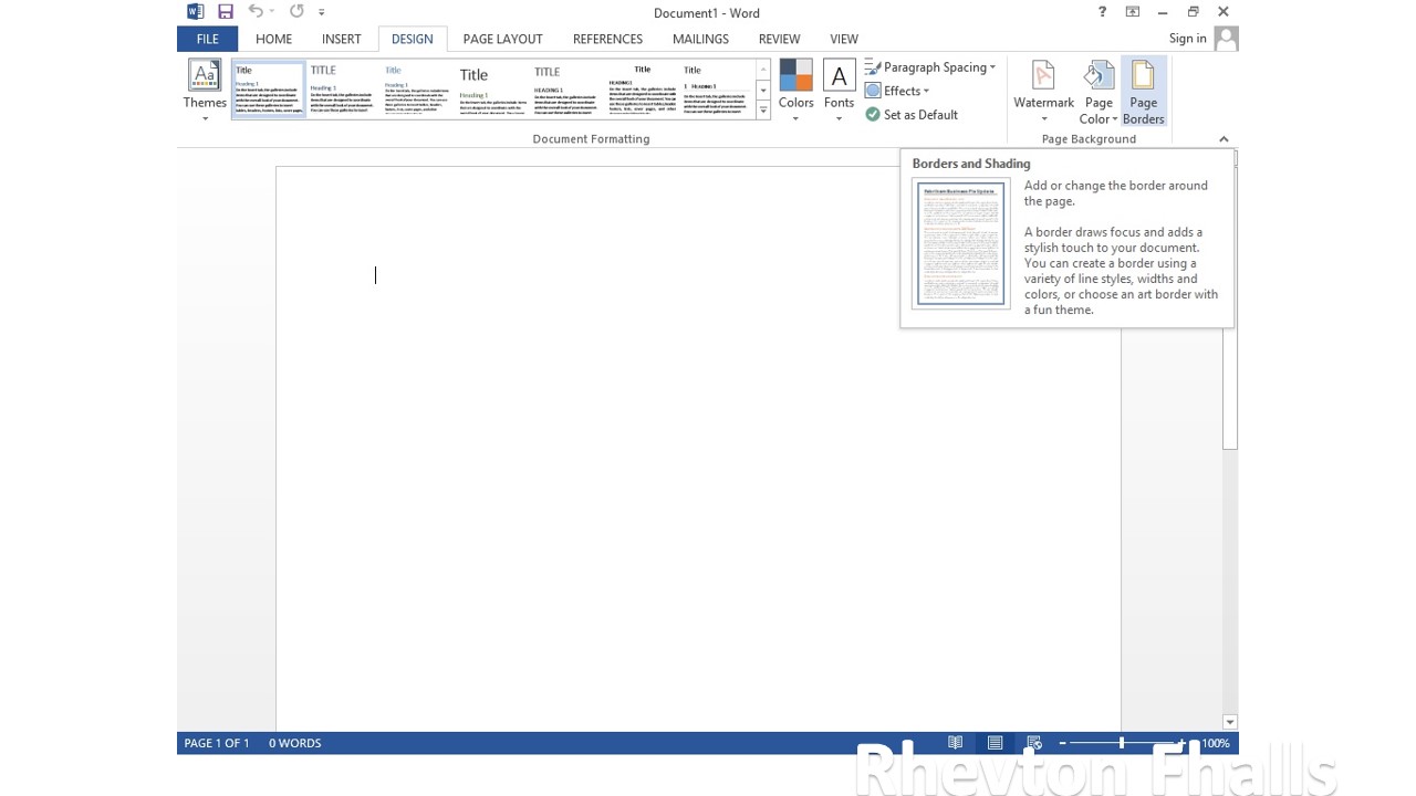 Cara Mudah Membuat Bingkai Halaman Di Microsoft Word 2013 Rhevton Fhalls