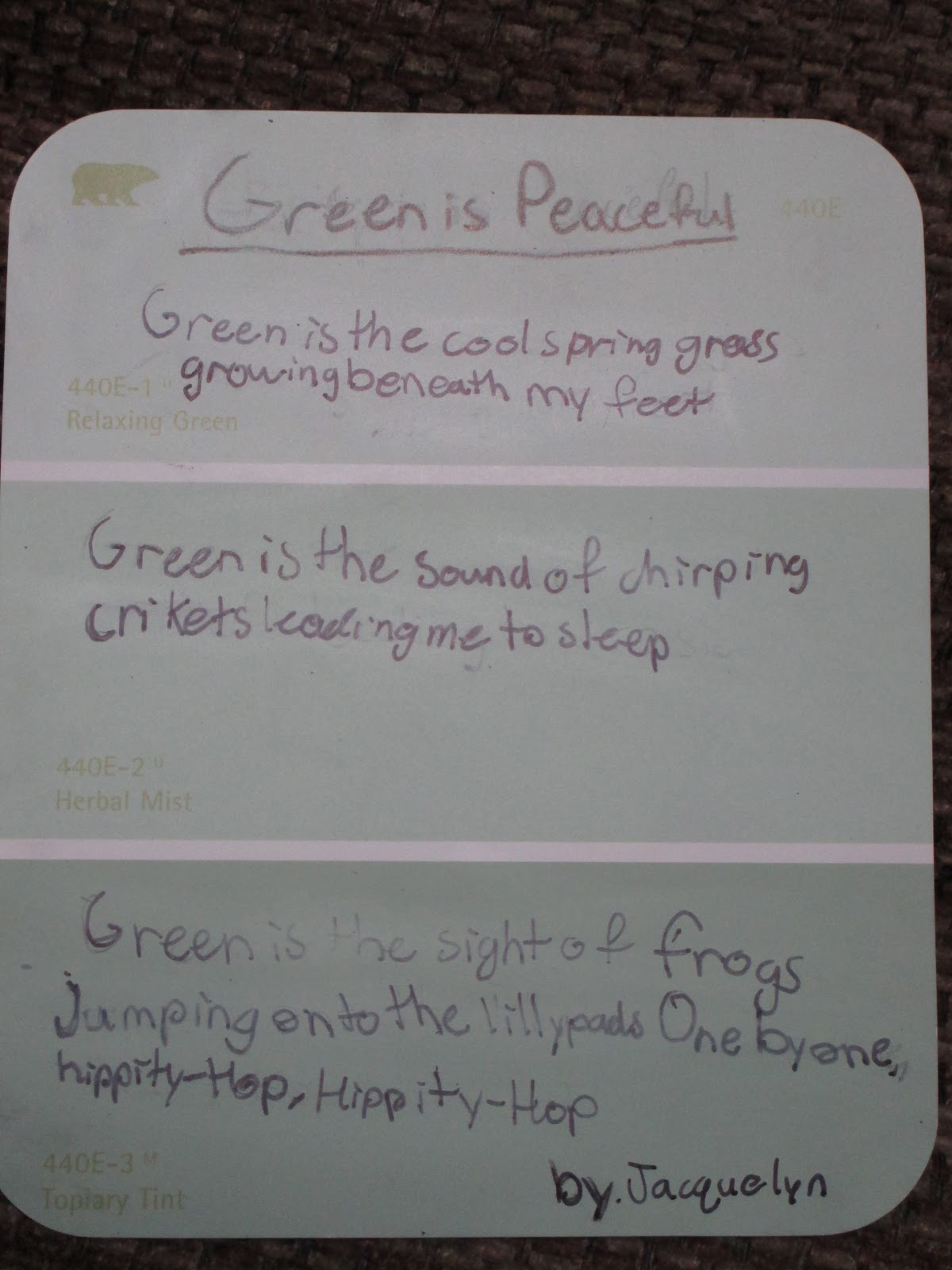 Fabulous in Fifth! Paint Chip Poetry