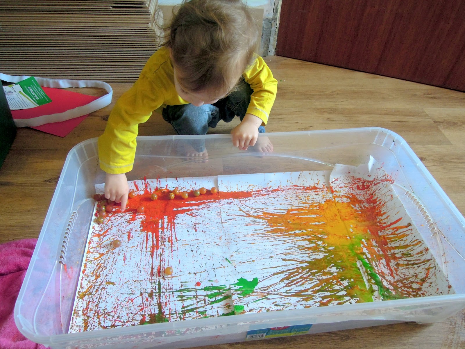 Marble Painting and Water Play