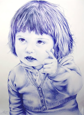 retrato dibujo a boli
